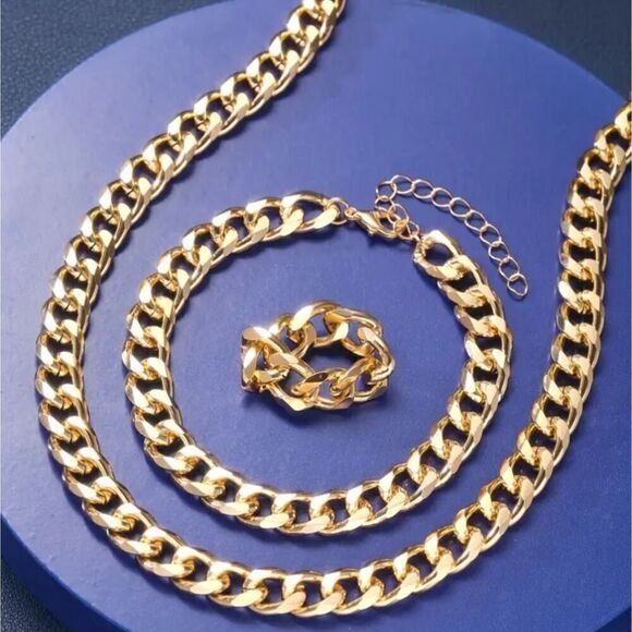 3-Piece Chunky Chain Jewelry Set - Picture 7 of 10